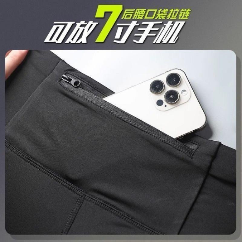 Mens Cycling Jersey Shorts Set Quick-Dry Ice Silk Bike Outfit With Phone Pocket Road Mountain Biking