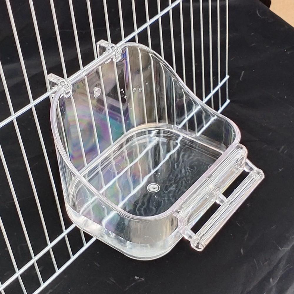 Pet Shower Hanging Bird Bath Cage Plastic Birdbath New Bird Bowl