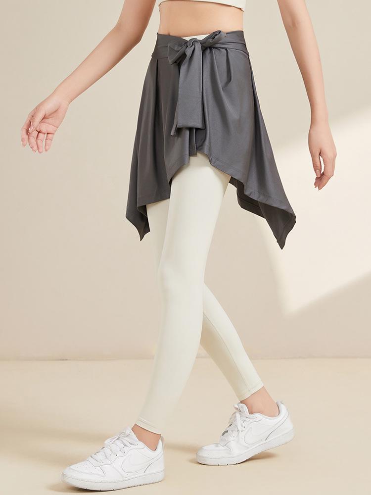 Tie-Up Wrap Dress: Anti-Exposure One-Piece for Yoga, Fitness, Dance, and Outerwear