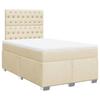VidaXL Sommier à lattes de lit avec matelas crème 120x190 cm tissu, lit, lit à plate-forme, lit à panneaux, meuble de 3292739