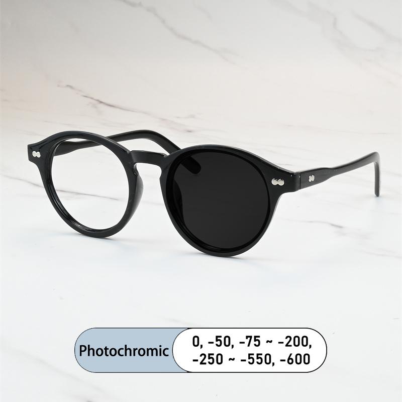 Brand Round Rice Studs Small Frame Myopia Glasses Presbyopia Anti Blue Light Men Women Near Sight Eyewear