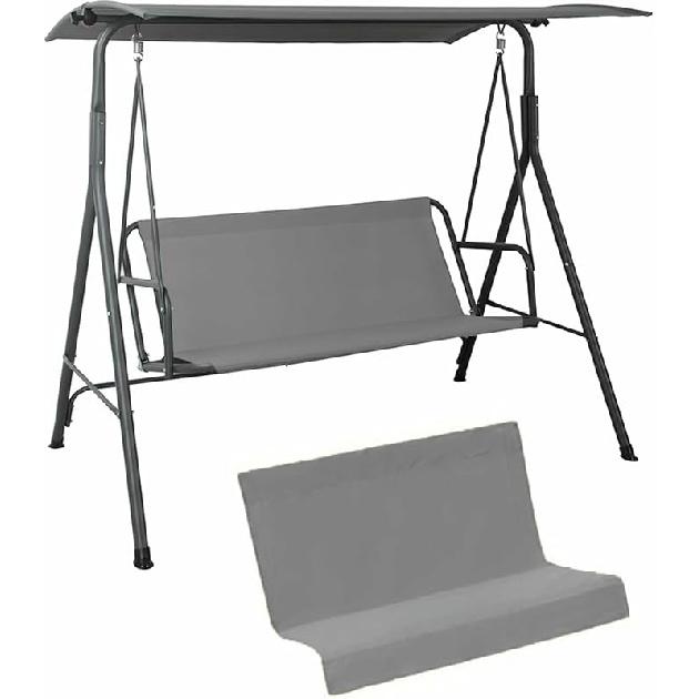 2/3 Seater Patio Swing Cover Chair Bench Replacement Covers Waterproof Heavy Duty 600D Oxford Cloth Swing Seat Cover,Swing Cushion Covers, for Patio