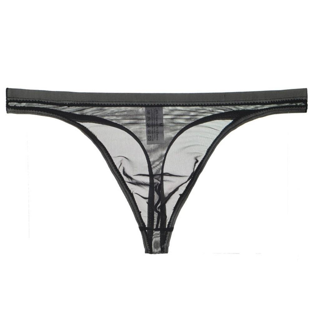U Convex Men's Thong Intimate Wear Mesh Briefs Fashion Transparent Underpants Male