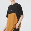 Timberland Color Block Logo Round Neck Short Sleeve T-Shirt Men Tops Brown Black A5NGG-P56