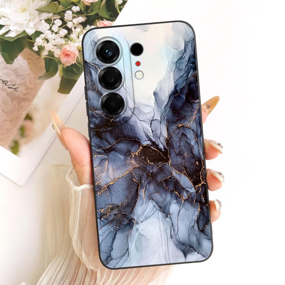 Hülle Für Tecno Camon 50 4G Cover CN5 Luxus Mode Blumen Kawaii Niedlich Bemalt Stoßfest Silikonhülle Für Techno Camon 50 4G