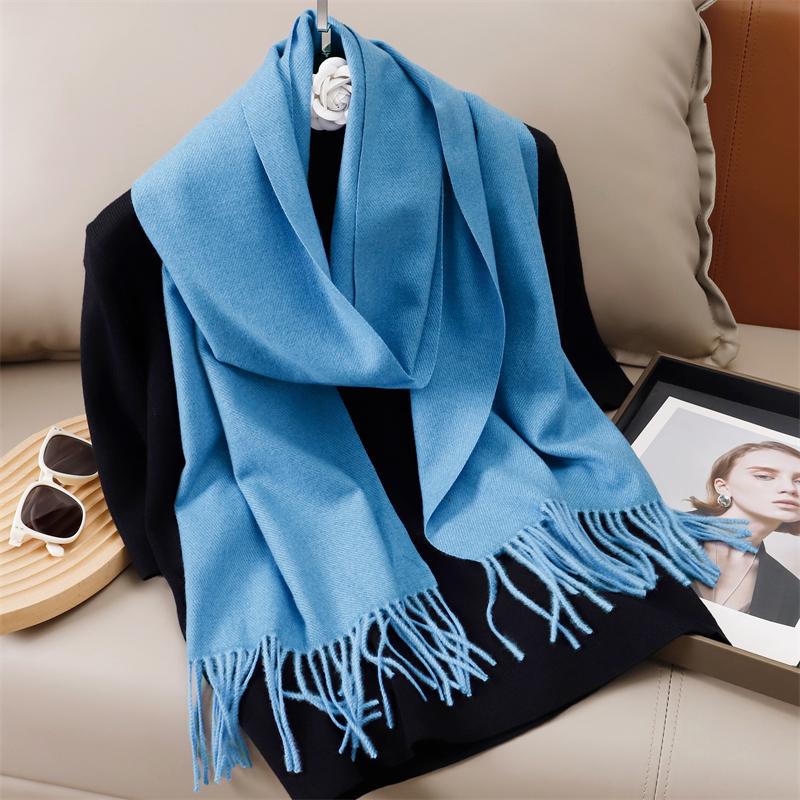 Winter Solid Scarf Women Cashmere Soft Warm Scarves Hijab Female Long Headband Shawl Wrap Bandana Foulard Echarpe Poncho Stoles