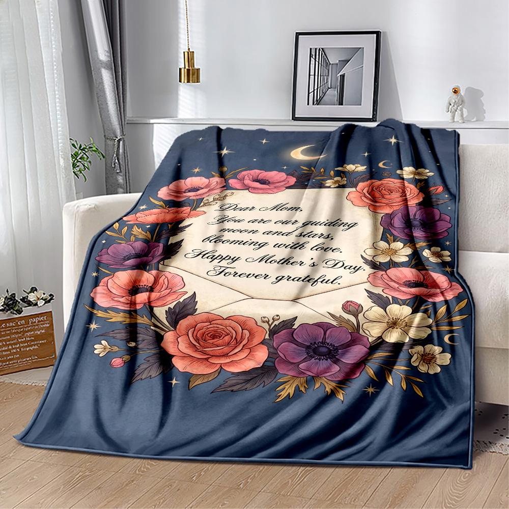 Mom's Heart And Love Blanket Suitable for Sofas,travel, Living Rooms Also a Good Gift for Friends and Family Suitable for All Seasons.