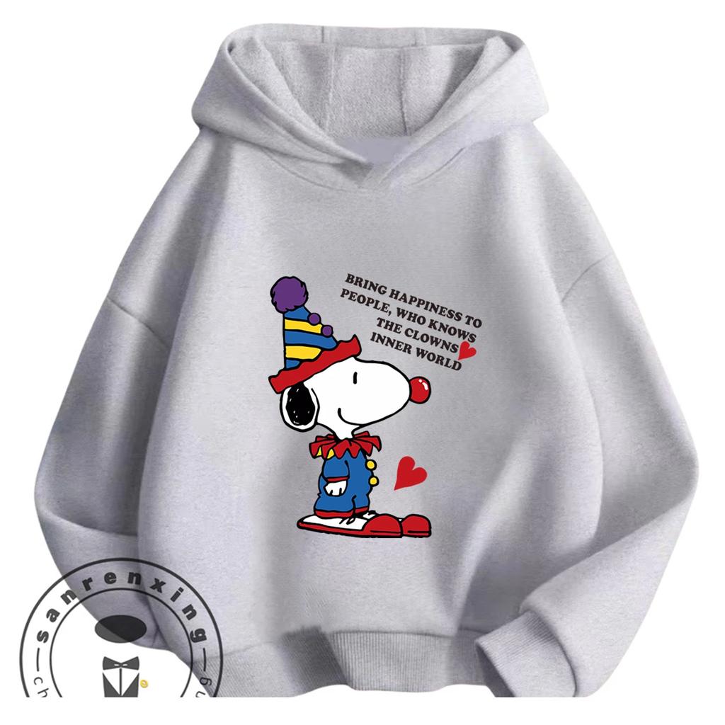 Soft Casual Hooded Sweatshirt Cute Cartoon Winter Trendy Kids Hoodie Snoopy 3 14 Years
