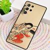 Japanese Style Geisha Teasing the Cat Phone Case For Samsung Galaxy Note 10 Pro S26 S25 S24 S23 S22 S21 Plus Ultra Cover