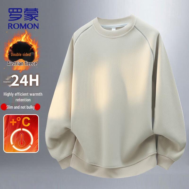 ROMON Men s Double-Sided Fleece Round Neck Sweatshirt 2XL 3260₽