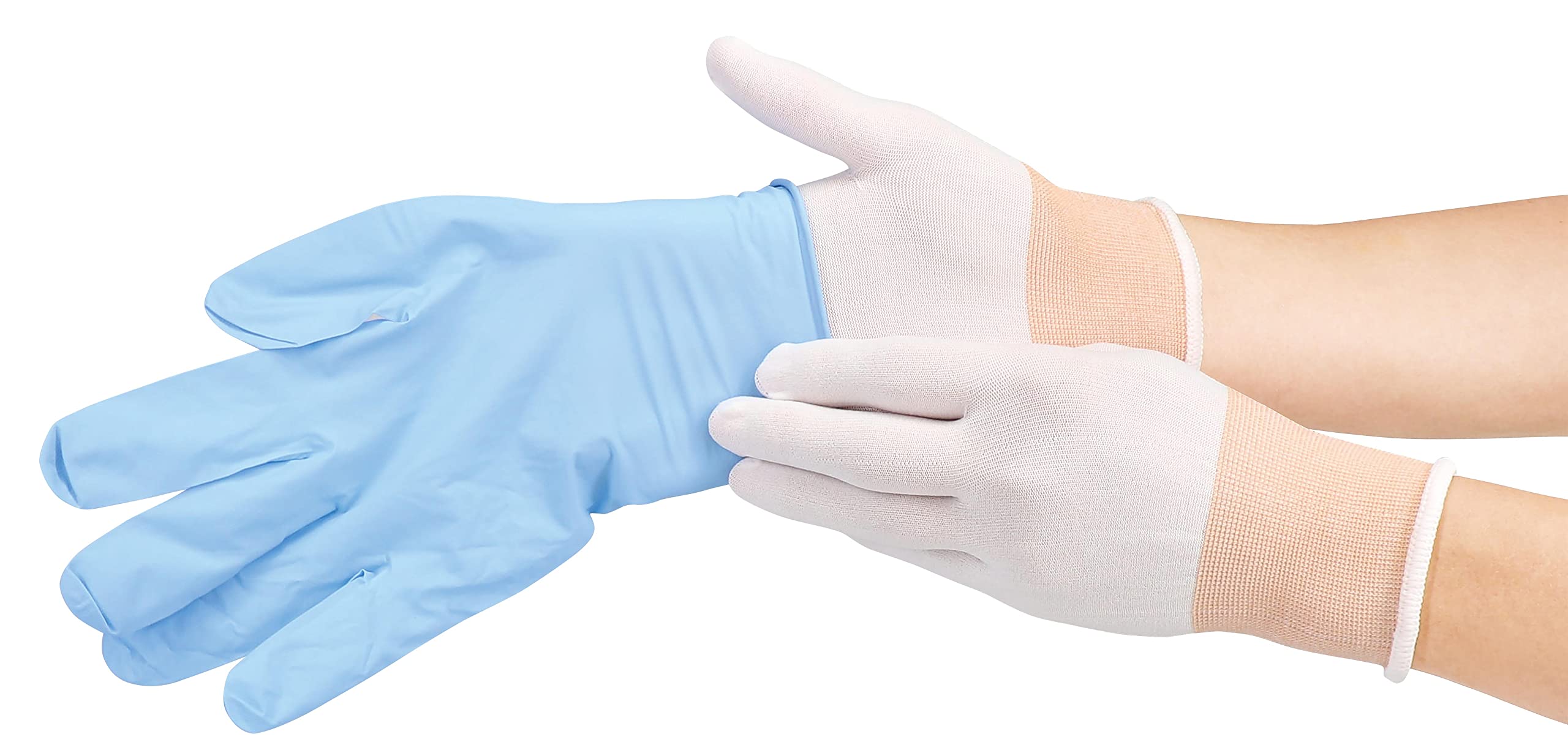 

Otafuku Glove Inner Pita Hand Underwear Gloves Nylon Underwear Size Small White [Ultra-Thin 18-Gauge Gloves] A-217, (10 Pairs), белый