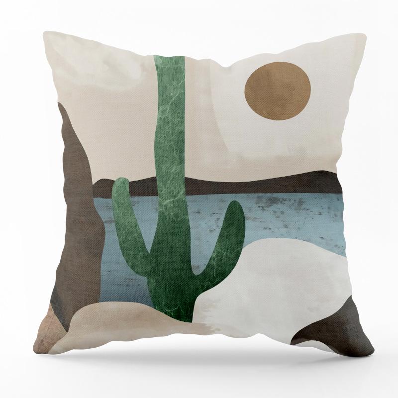 Abstract Plant Print Pattern Square Cushion Pillowcase For Home Living Room Sofa Bedroom Decoration Throw Pillow