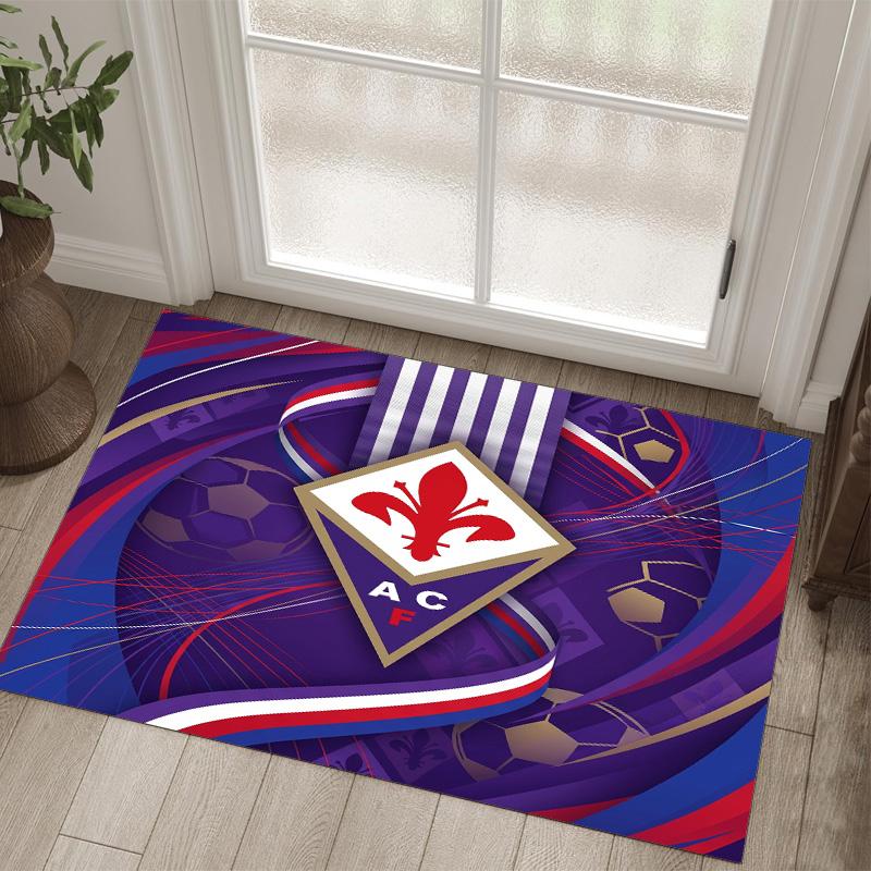 Fiorentina FC Design Crystal Velvet Carpet Cozy Non?Slip Printed Rug For Bedroom Living Room Entrance