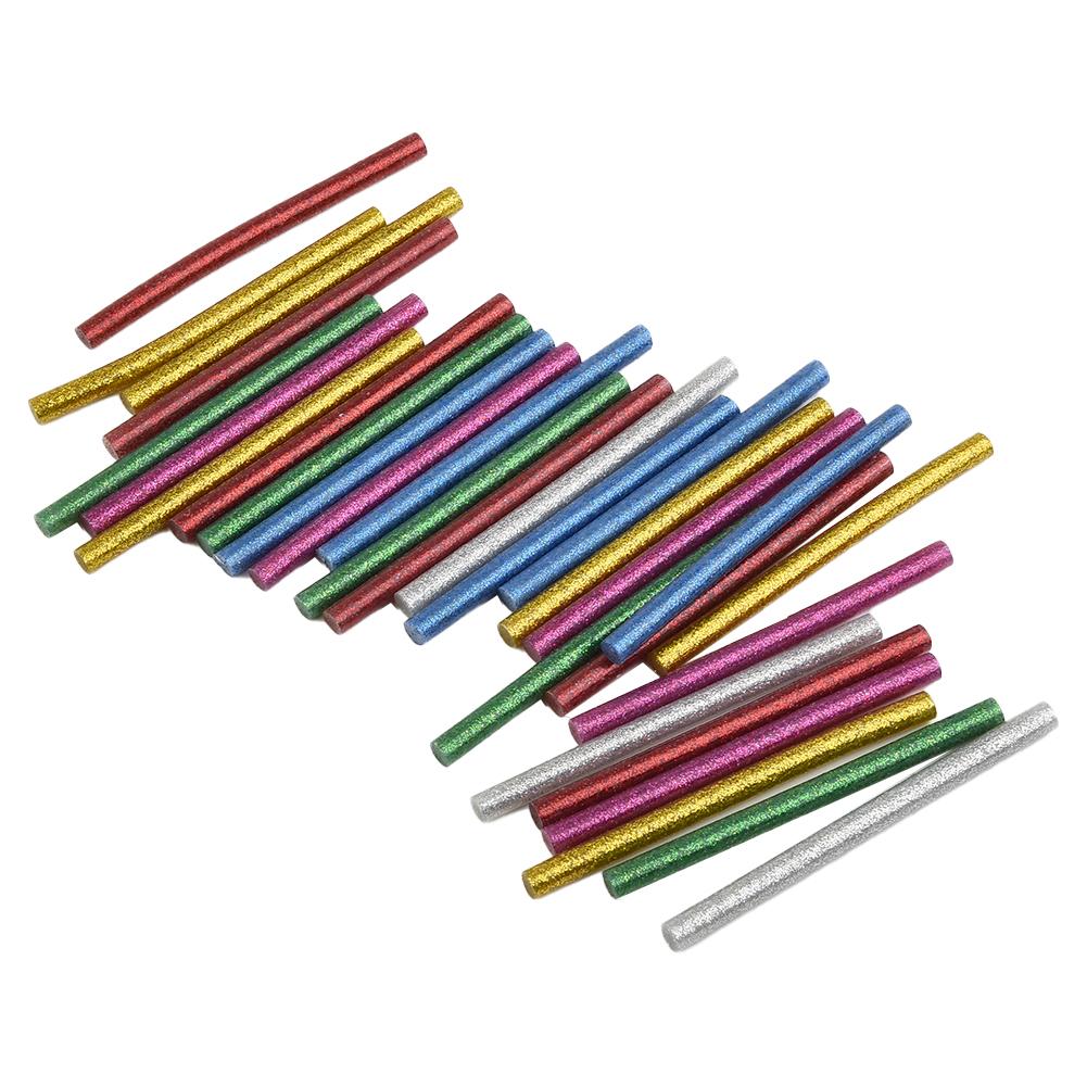 30pcs Hot Glue Glitter Glue Colored Hot Melt Glue Repair Tool For Wood/plastic/fiber/electronic/electrical Components/ceramics