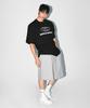 BORN TO WIN Stroke B Logo Semi Over Fit T-Shirts [Black]