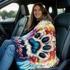 My Angel Dog Paw Wings Floral Blanket Fleece Soft Throw Pet Lover Gift Home Decor Cozy Warm Blanket for Bed Sofa Living Room