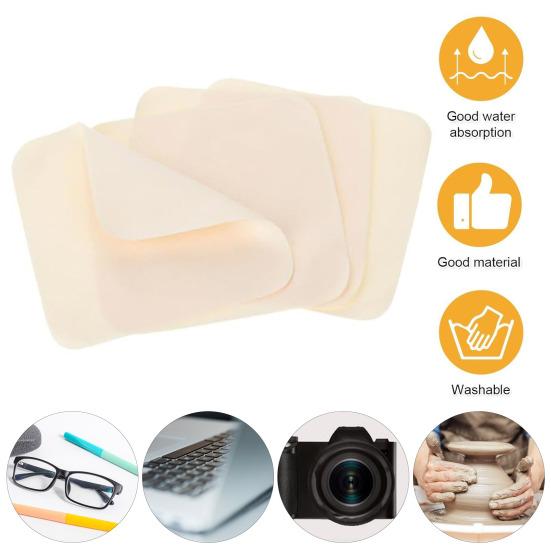 20Pcs Ceramic Shaping Cloth Chamois for Pottery Tools Kit Soft Suede Clay Smoothing Cloth Durable Water Absorbent Chamois Leather