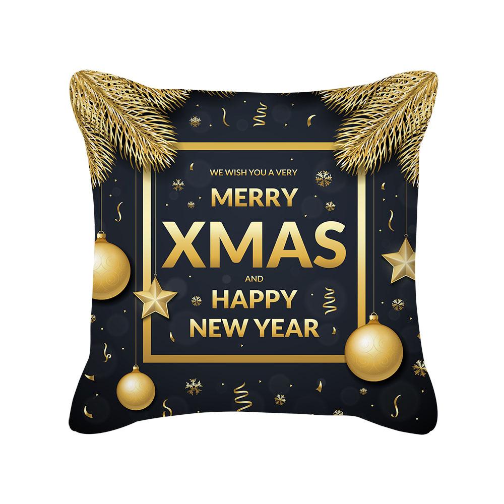 New Nordic Christmas Golden Sofa Pillow Cover Bedside Cushion Cover