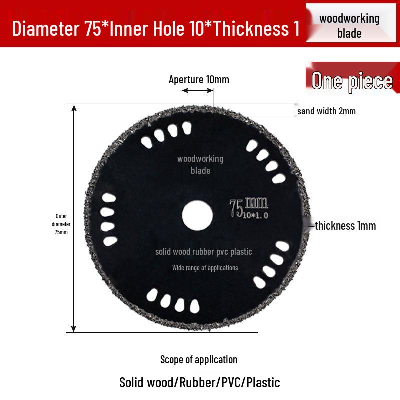 3-Inch Mini Angle Grinder Blade for Cutting Glass, Tile, Iron, and Wood