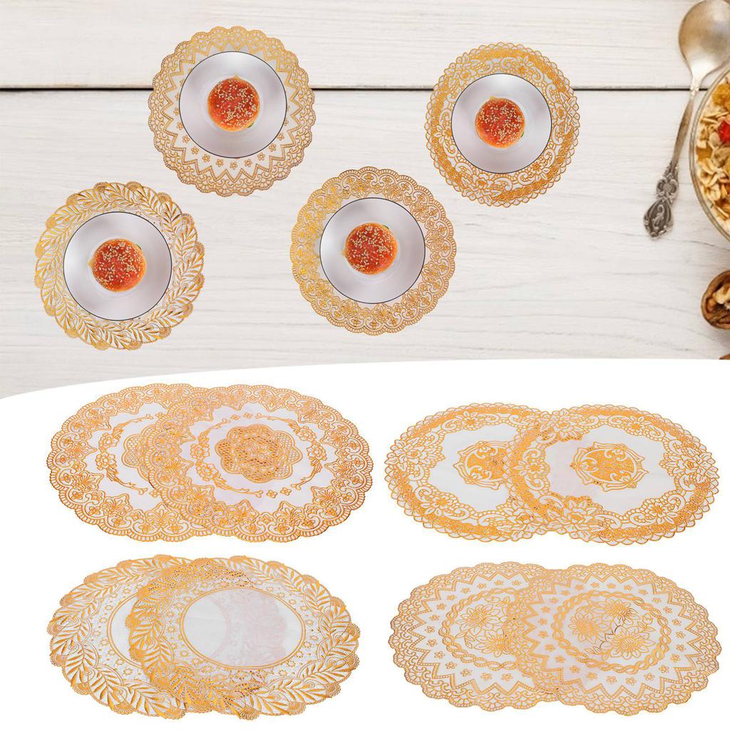 2PCS 30cmx30cm Table Mats Gold Dining Table Placemats for Wedding Party Supplies