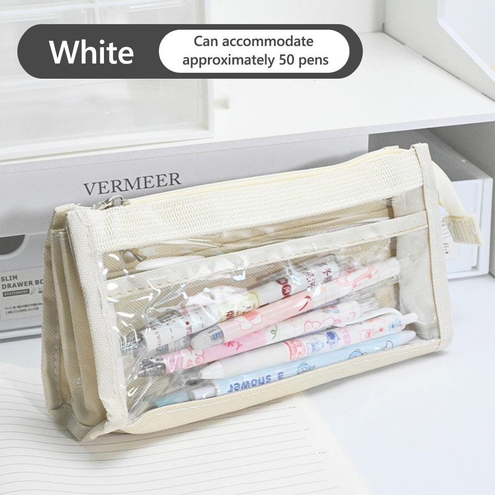 Multi-layer Pen Bags Triangle Zipper Stationery Bag High Value Student Stationery