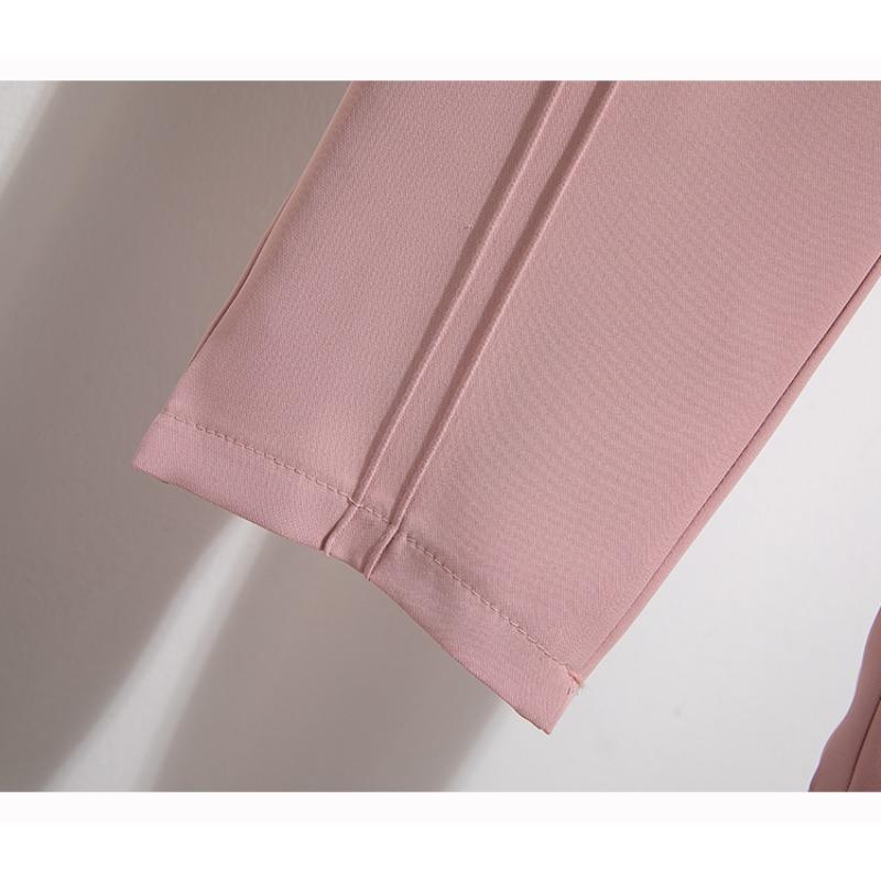 DIMANAF 2026 Summer New Plus Size Women Long Pants Loose Casual Elastic Waist Fashion Lady Bottoms Clothing Solid
