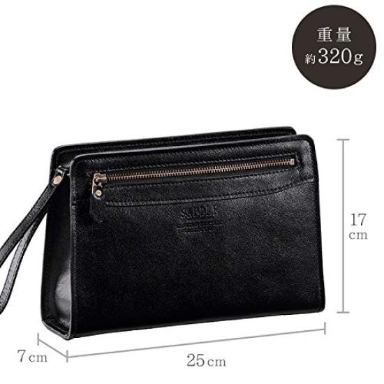 SADDLE Made in Japan Toyooka Bag Second Bag Formal Bag Genuine Leather 25885 (04-Chocolate)