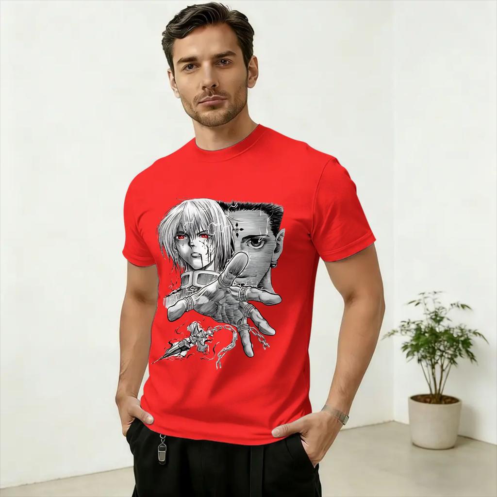Kurapika T Shirt Unisexs Pure Cotton Vintage TShirt Round Neck Tee Shirt Short Sleeve Tops Plus Size