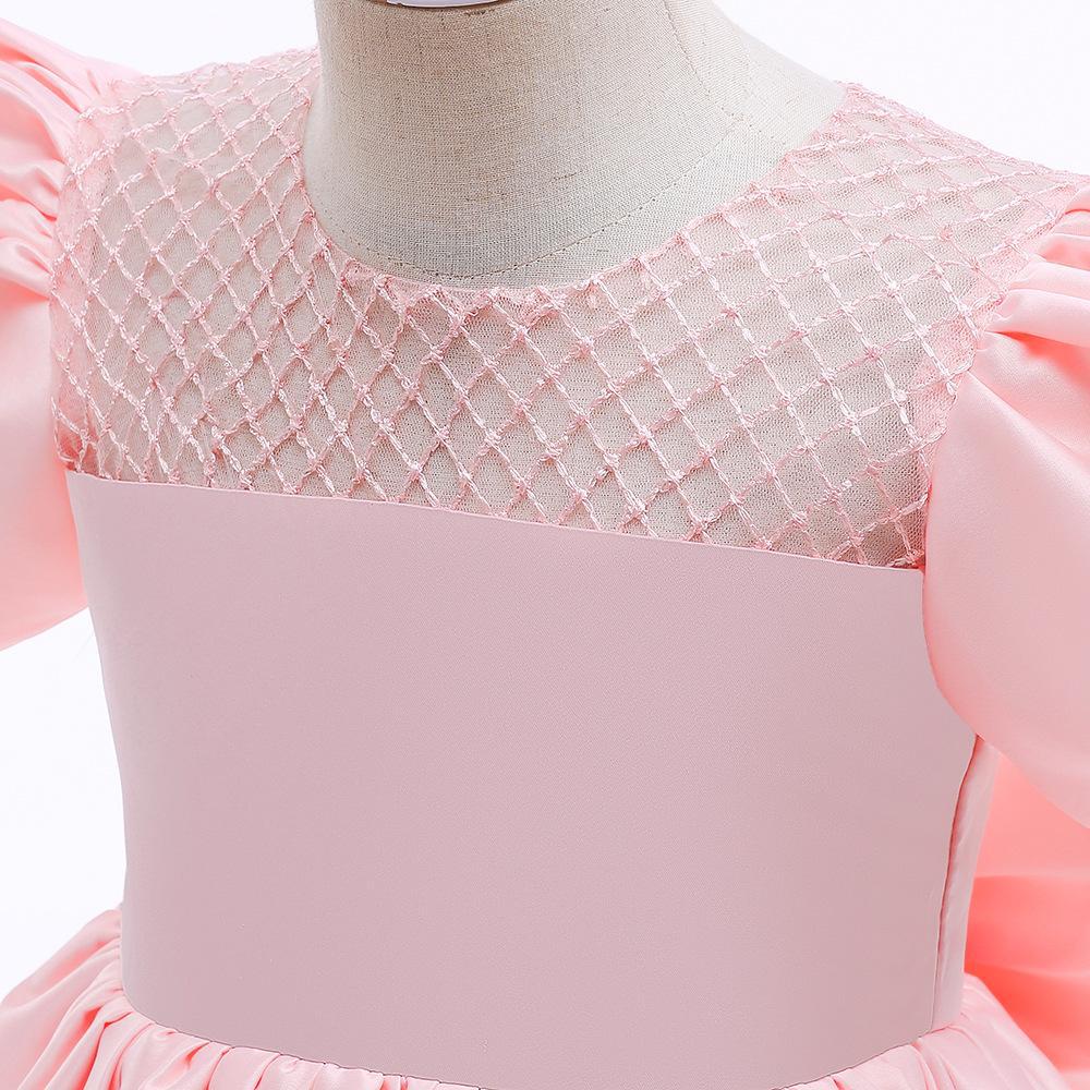 Roztomilá holčička Tutu Šaty výšivka Krajka Květina Princezna šaty pro 1. narozeninovou párty Novorozeně Babi Modré Korálky Ples Tyll Oblečení