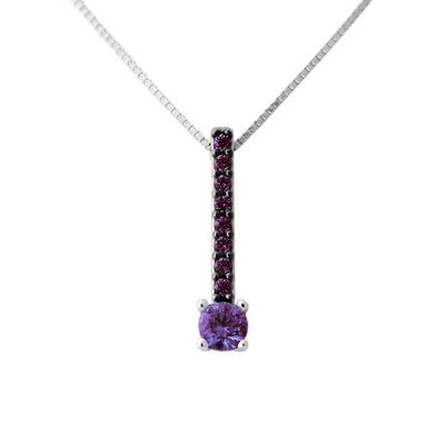 Necklace - Evodie - 925 Rhodium-Plated Solid Silver - Preciosa Crystal Pendant - Length 42 Cm - Women