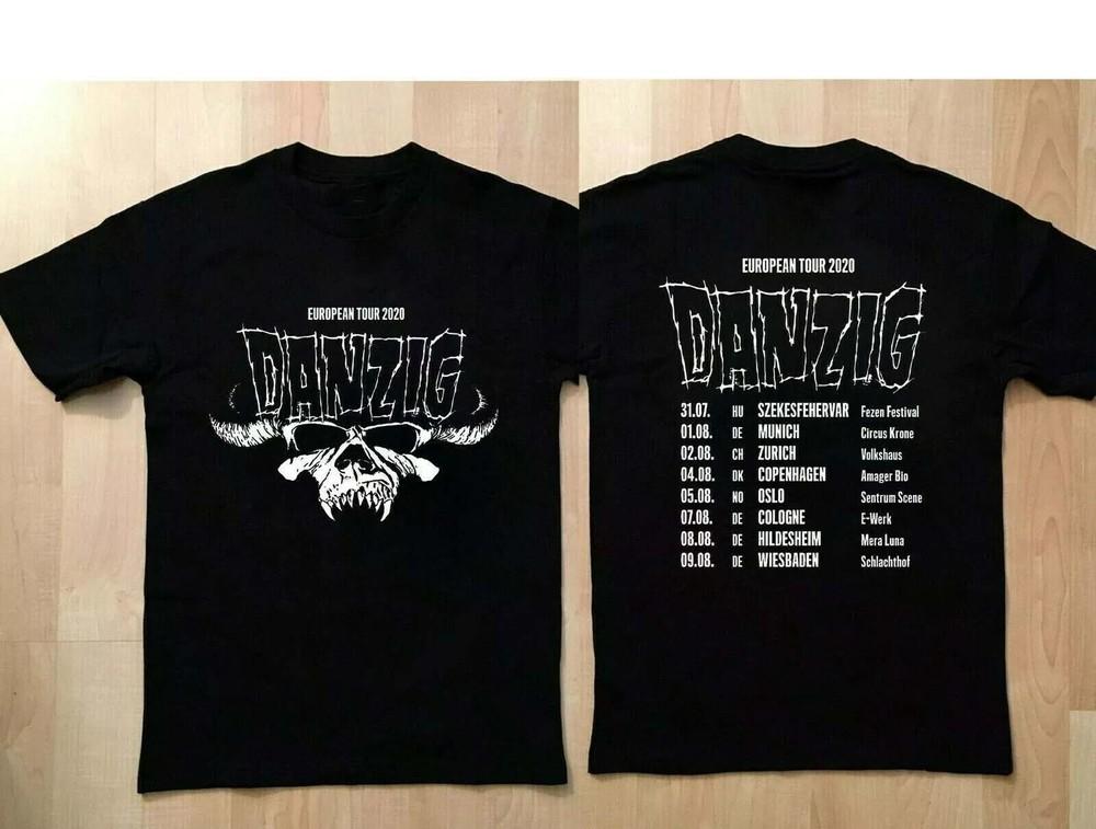 Футболка Danzig European Tour 2020 Новая, Футболка Для Музыкального Фаната Унисекс Футболка S
