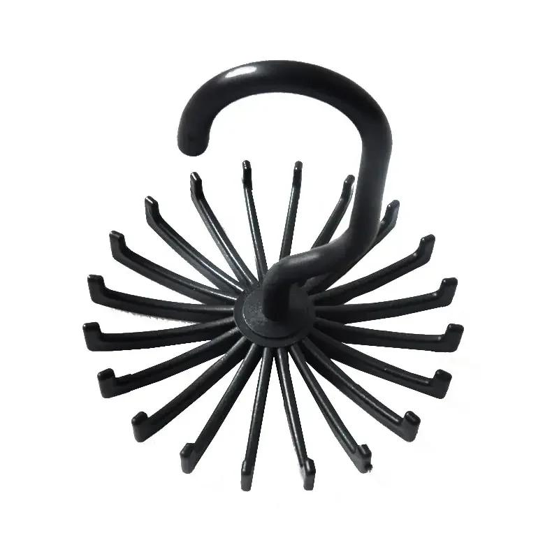 360 Degree Rotatable Tie Rack Scarf Organizer Silk Scarf Hanger Multifunctional Storage Rack Belt Holder Accessories New