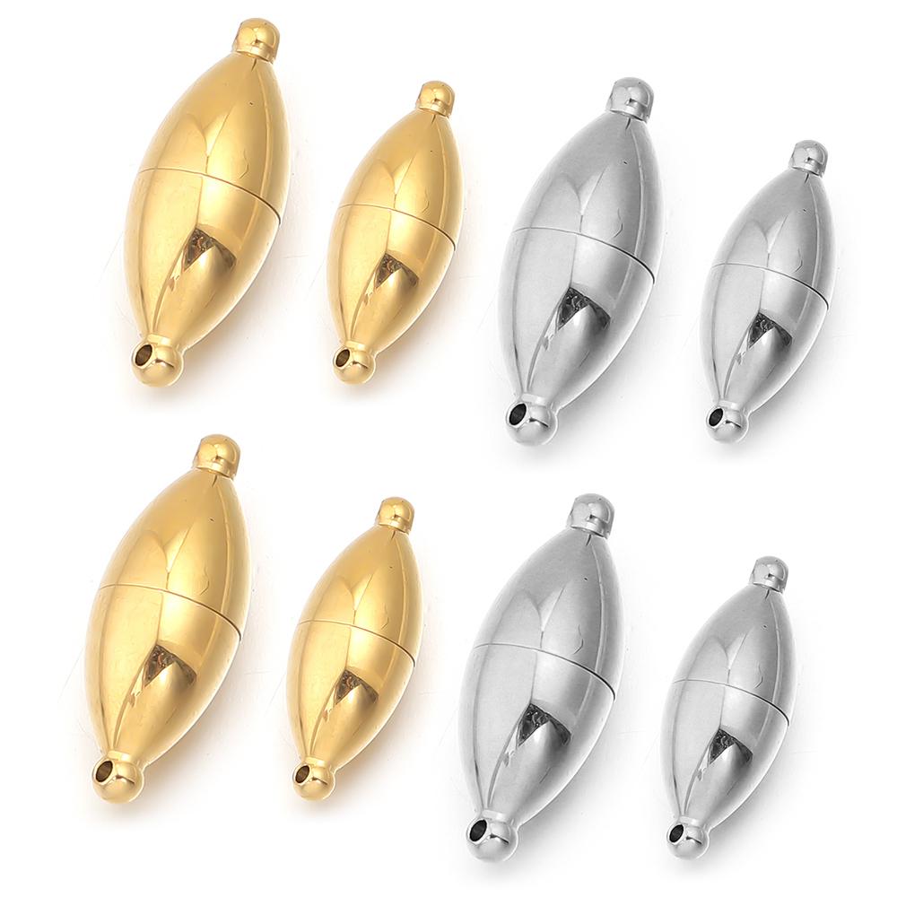 1pc Stainless Steel Strong Magnetic Clasps For Leather Cord Bracelet Necklace Magnet End Clasp Connectors For DIY Jewelry Making