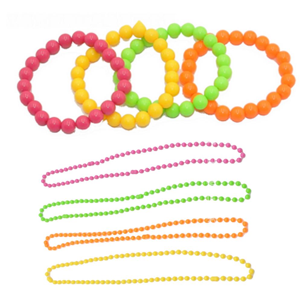 4 Pieces Necklace Bohemian Style Beads Chain Party Bracelets Decor Colorful Wedding Costume Hand Boho Beading Jewelry