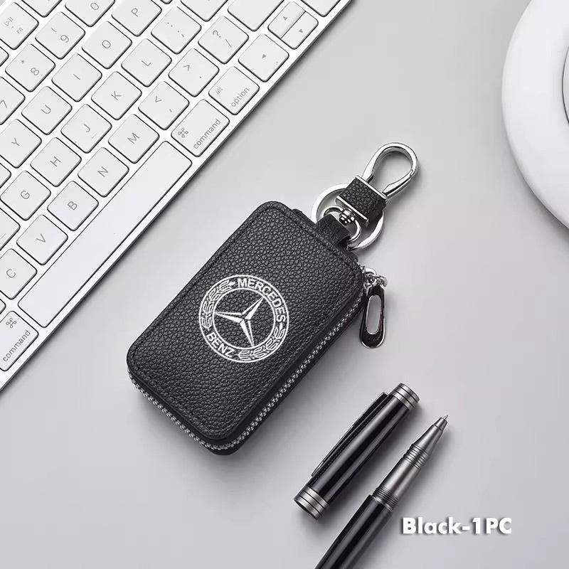 AABIB1 For Benz Key Case Multifunctional Key Case Leather Keybag Zipper Keychain Wallet AMG CLA CLS C180 C200 W204 W205 Exclusive A C E