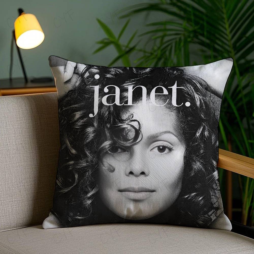 Cute J-Janets J-Jacksons Anime Pillow Case Safe Custom Photo Pillow, Anti-Fade Brushed Fleece Cushion, Maternal & Infant Safe.