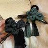 1Pcs New Chinese Style Hand Woven Knot Tassel Clip Elegant Dignified Cheongsam Hanfu Braided Updo Hair Accessories