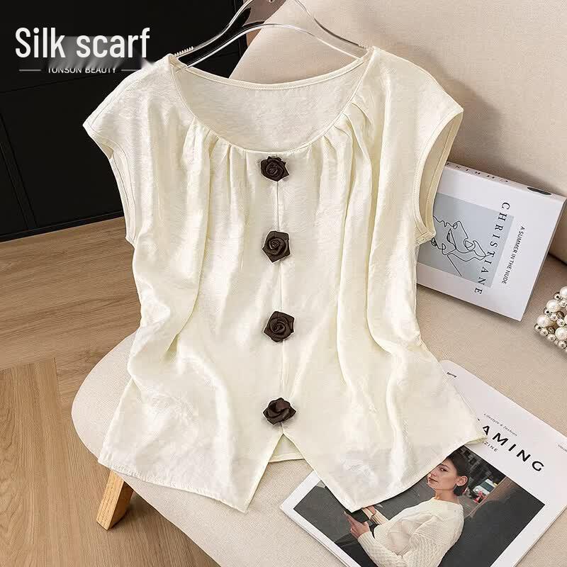Women s French Retro Sleeveless Blouse S