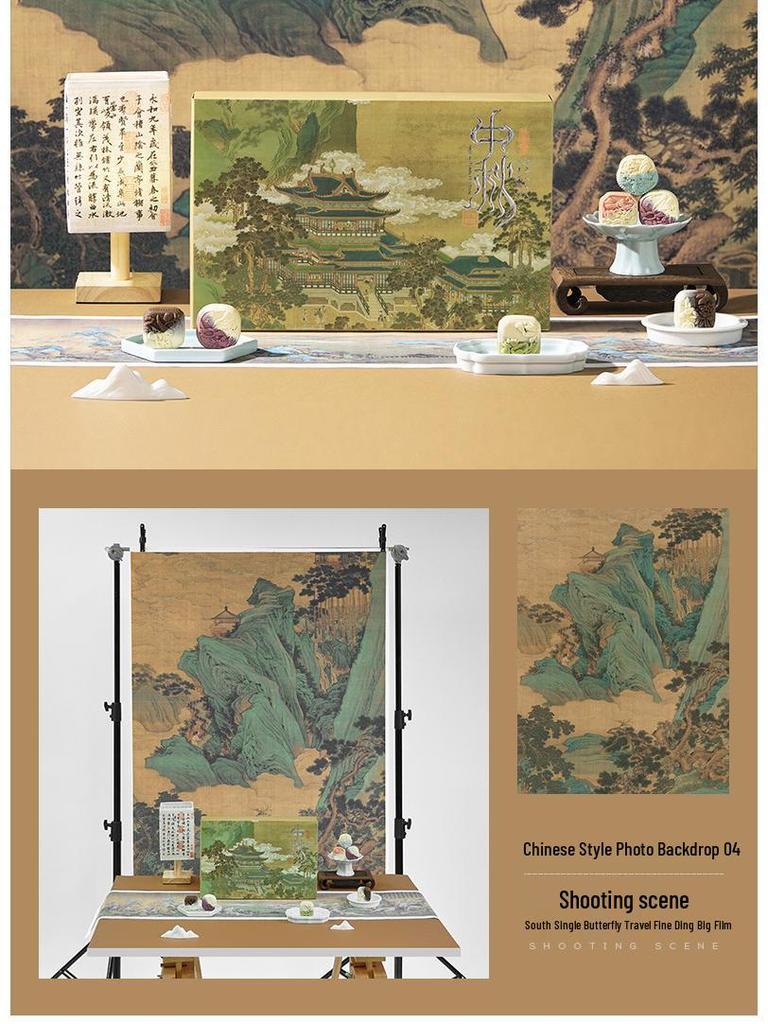 Large Chinese Retro Still Life Background Cloth for Photography