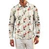 Men's Golf Shirt Long Sleeve Casual Christmas Print Quick-Dry Mesh Top