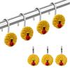12Pcs/Box Easy Glide Shower Curtain Hooks Metal Curtain Rings Hooks Decorative Curtain Hooks  Home