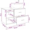 Bathroom Furniture Set 2 Pcs Concrete Grey Wood Based Material