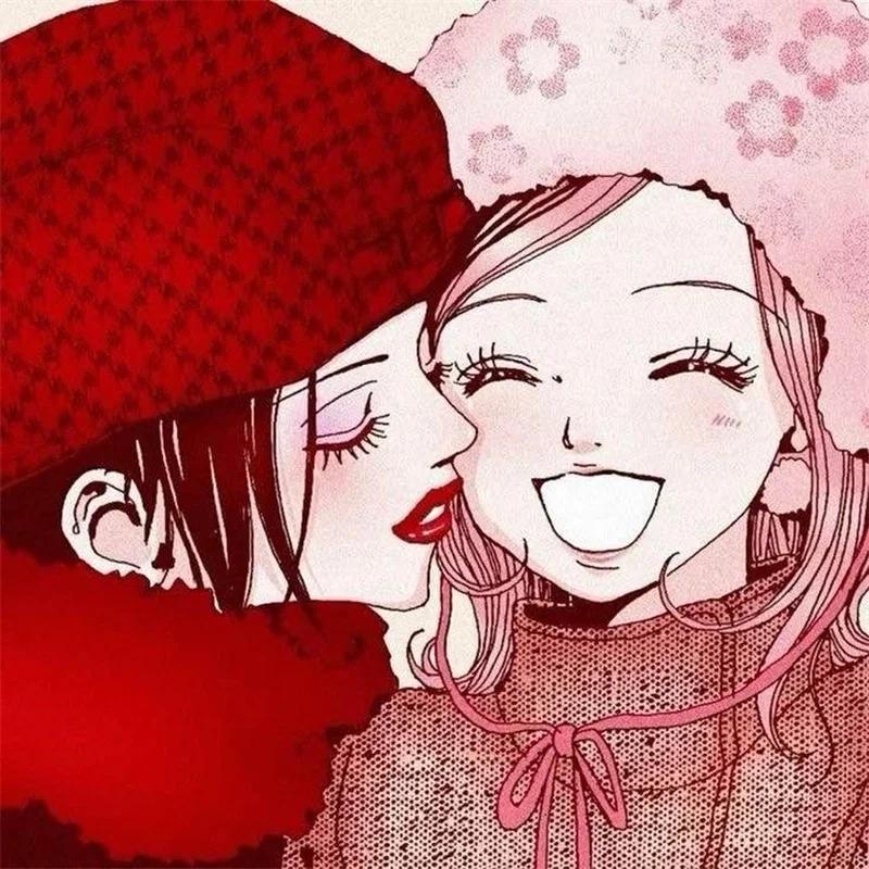 Nana & Hachi Matching Phone Chain Charms Red Pink Strawberry Bow Key Ring Anime Inspired Y2K Keychains Accessory Girlfriend Gift