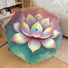 1pc Lotus Flower Mandala Automatic Open/Close Umbrella, Formal Events - Ideal Gift for Family or Friends, Outdoor Accessory yy251211119