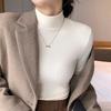 Women's Minimalist Light Luxury Long-Sleeve Knit Top - Half-High Neck