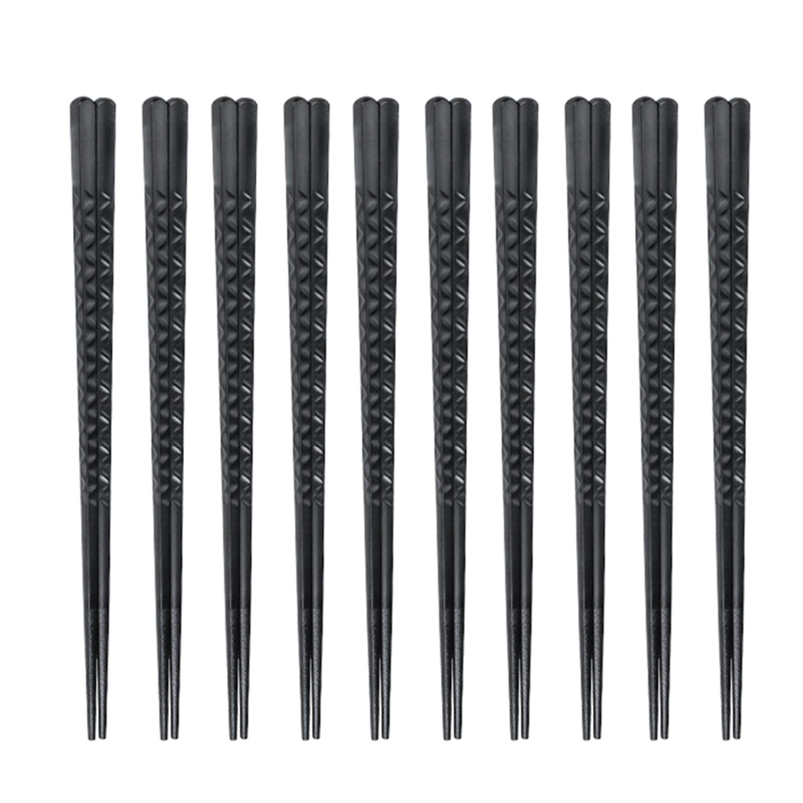 10-Pairs Fiberglass Chopsticks With Carved Reusable High Temperature Resistant Non-Slip Housewarming Gift China Mainland