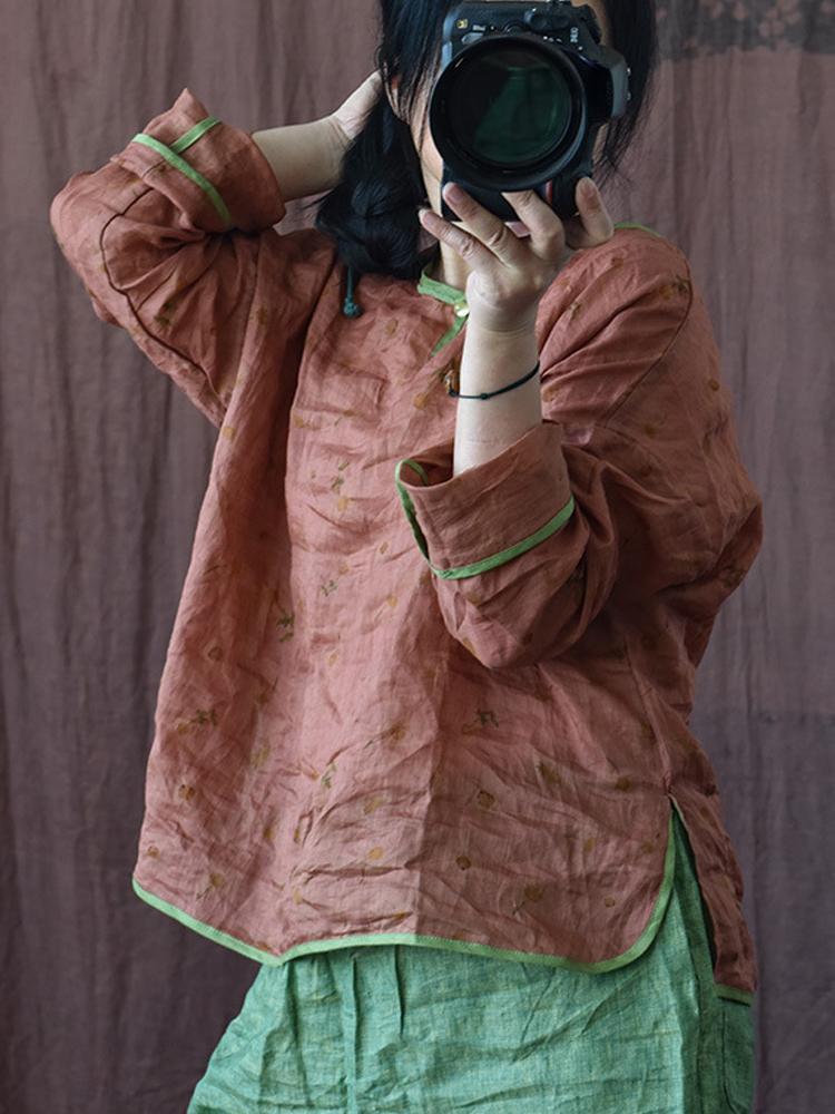 Johnature женские футболки с цветочным принтом — фото 4