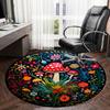 1pc Office Carpet Chair Mats Mushroom Garden Mandala Perfect for Decorating Office Chairs, Living Rooms, Or Bedrooms
