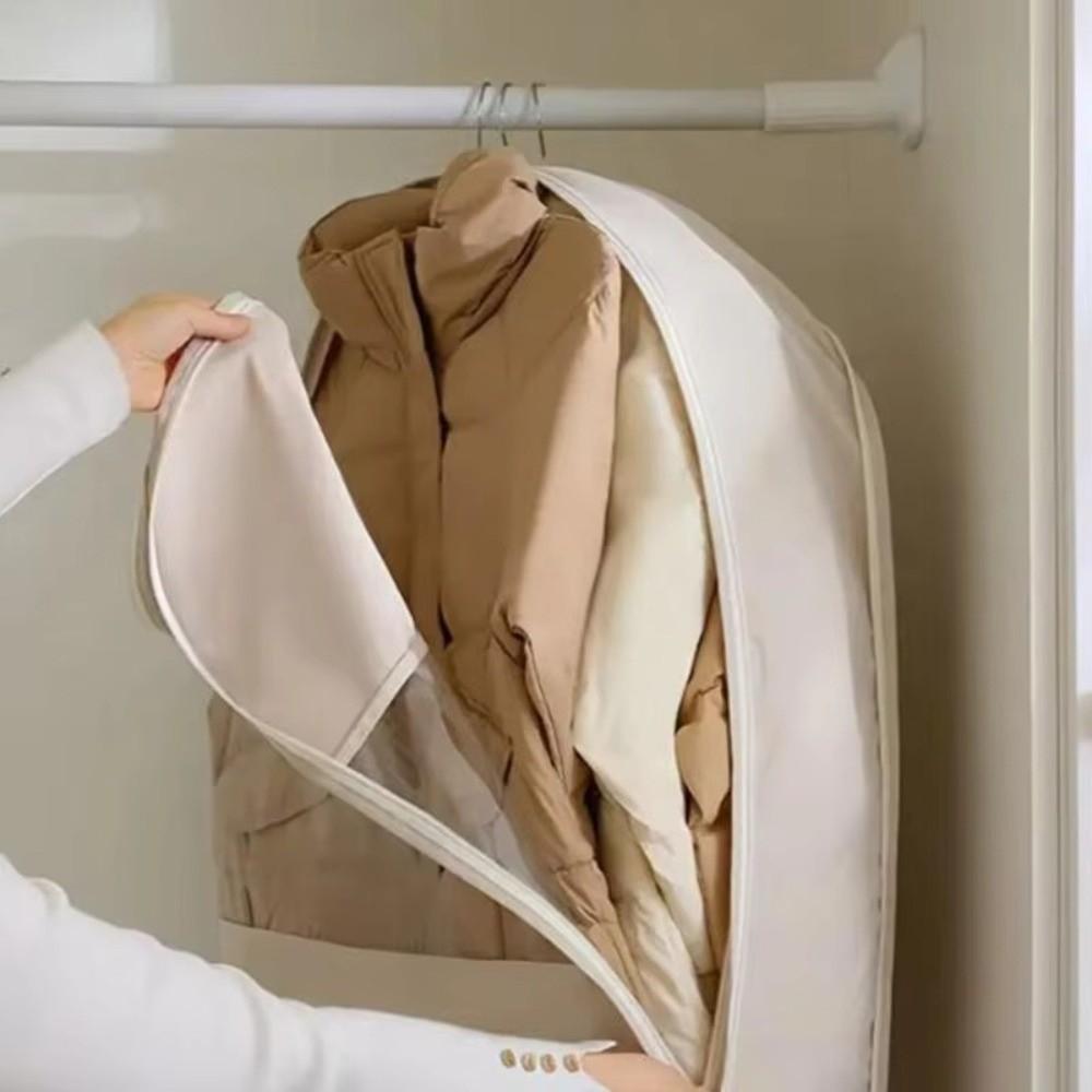 with Self Compression Zipper Hanging Garment Bag Space Saving Hanging Protector Bag
