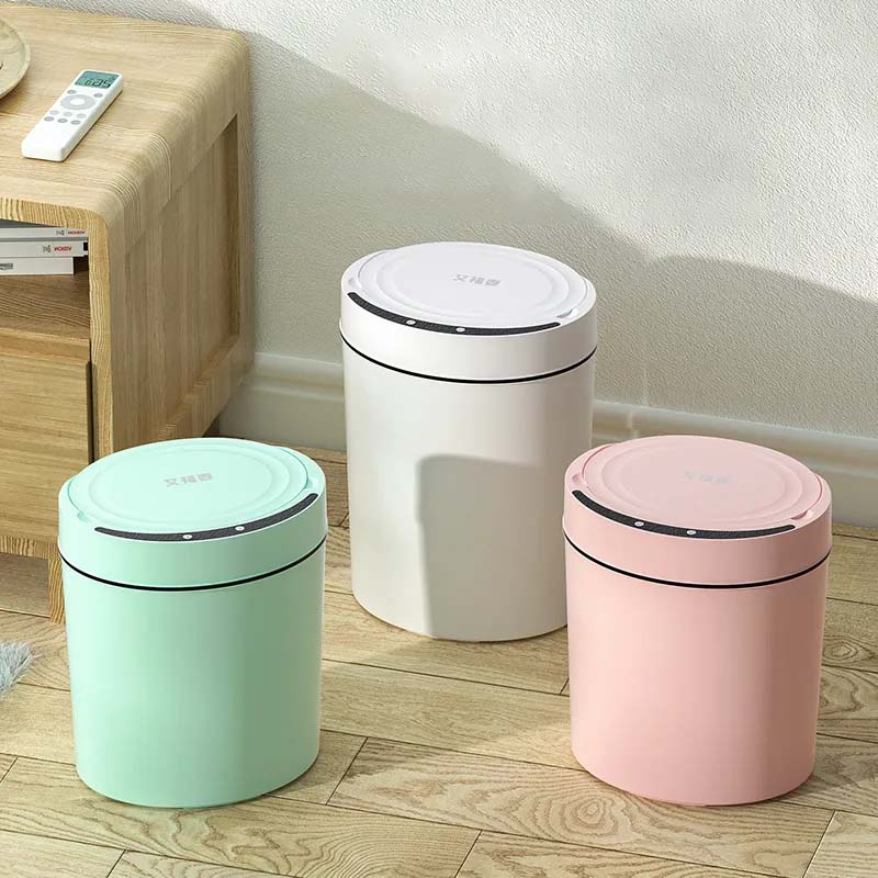 Smart Trash Can Automatic Electric Induction Touchless Garbage Can with Lid Bathroom Livingroom Intellegant Waterproof Trash Bins Touch-free Waste Bin